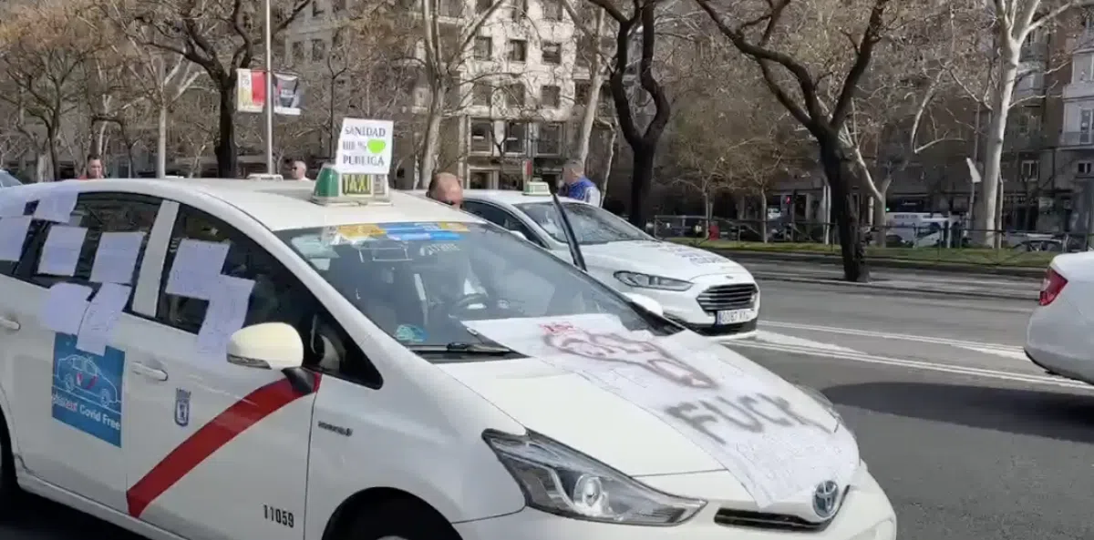 Таксисты заблокировали центр Мадрида