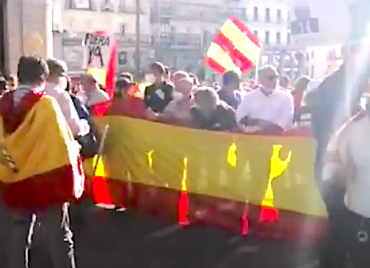 В Мадриде прошёл антиправительственный митинг