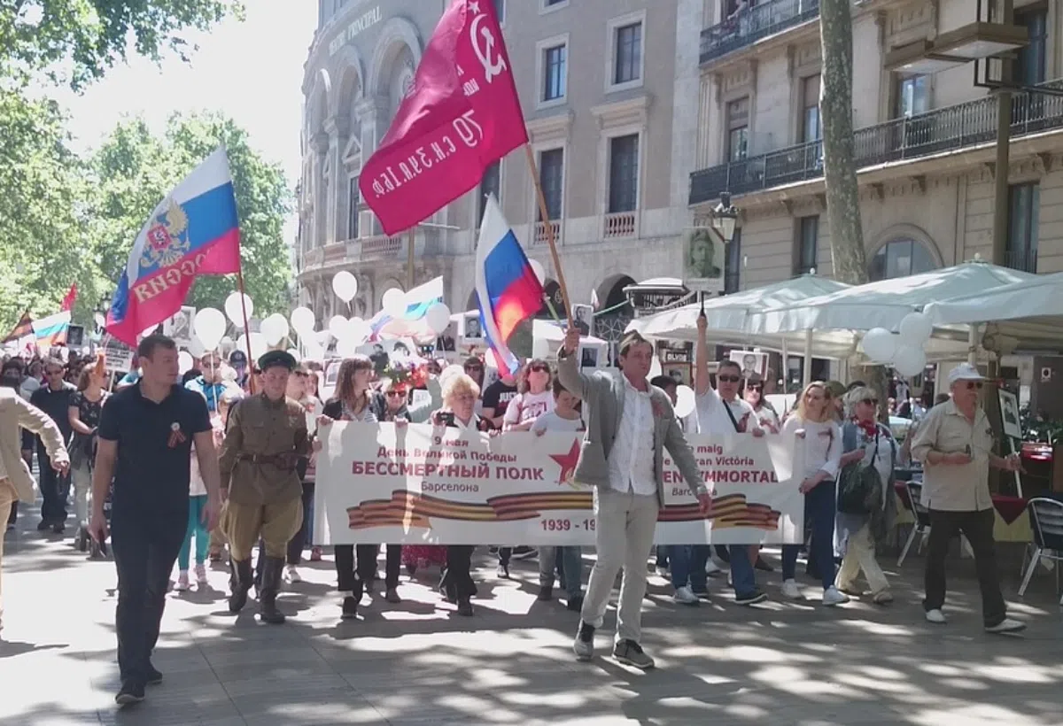 Акция "Бессмертный полк" в Барселоне собрала около 700 человек