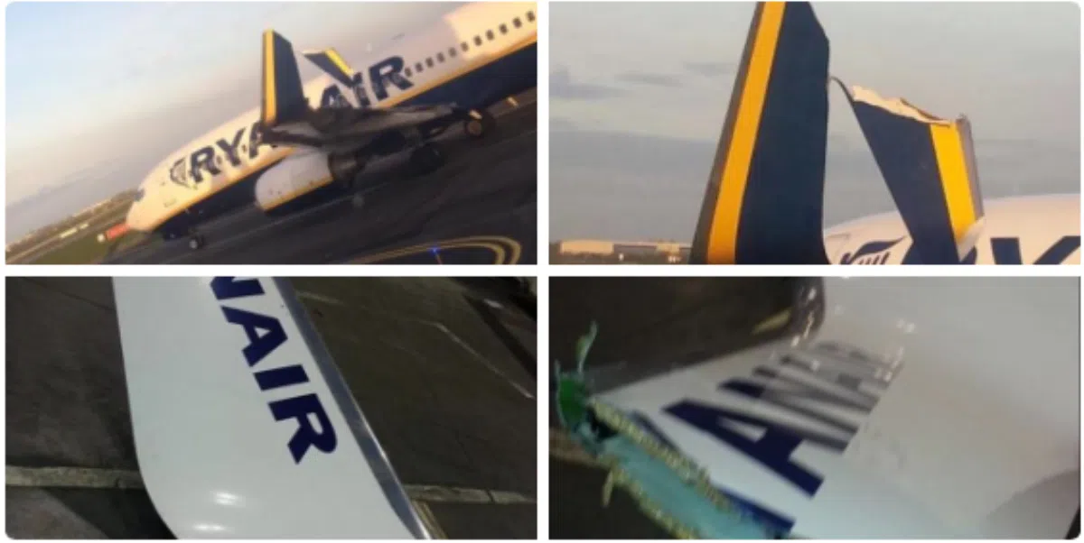 В аэропорту Дублина столкнулись два самолета Ryanair