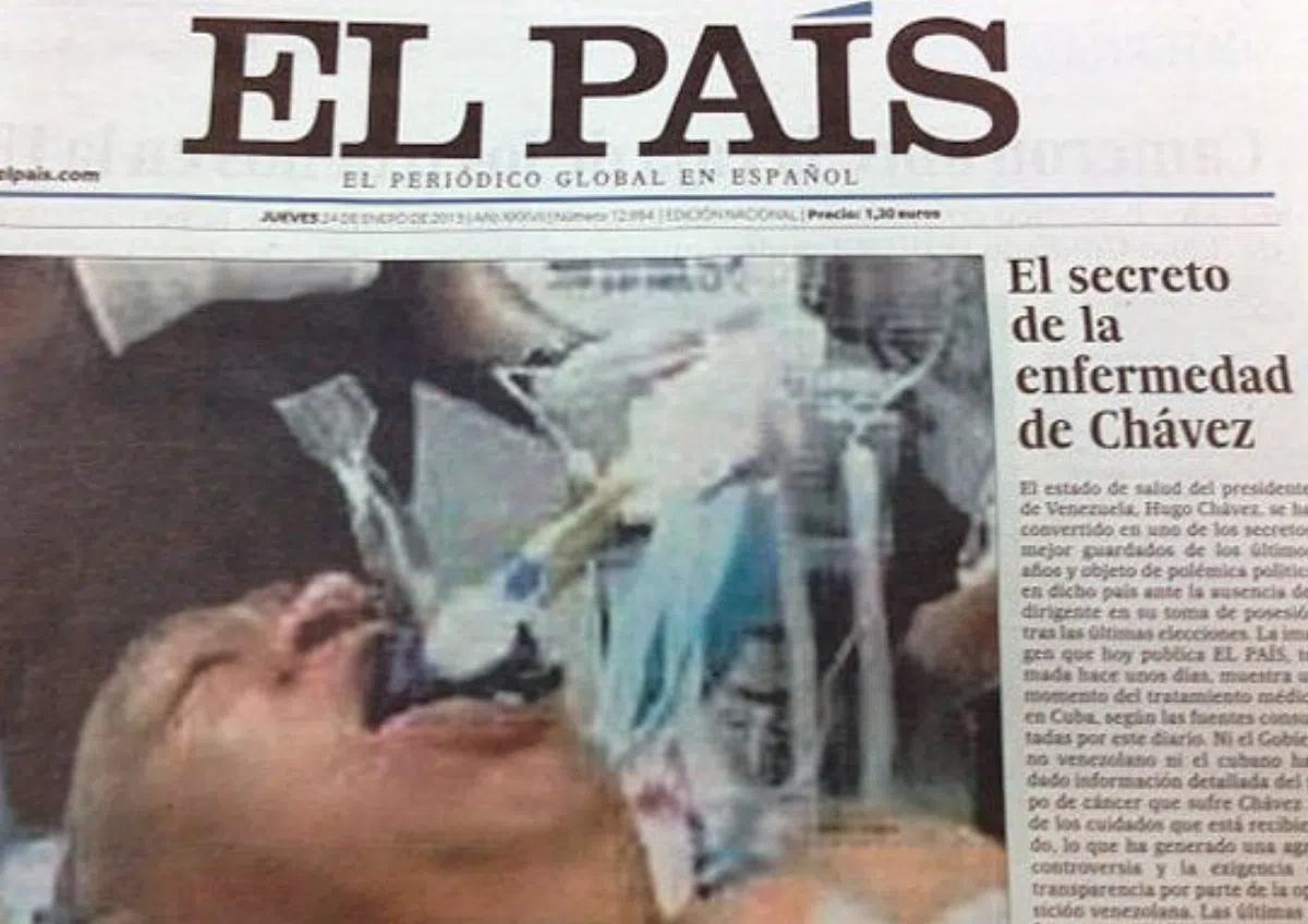 Издание El Pais отозвало тираж из-за публикации фальшивого фото Чавеса