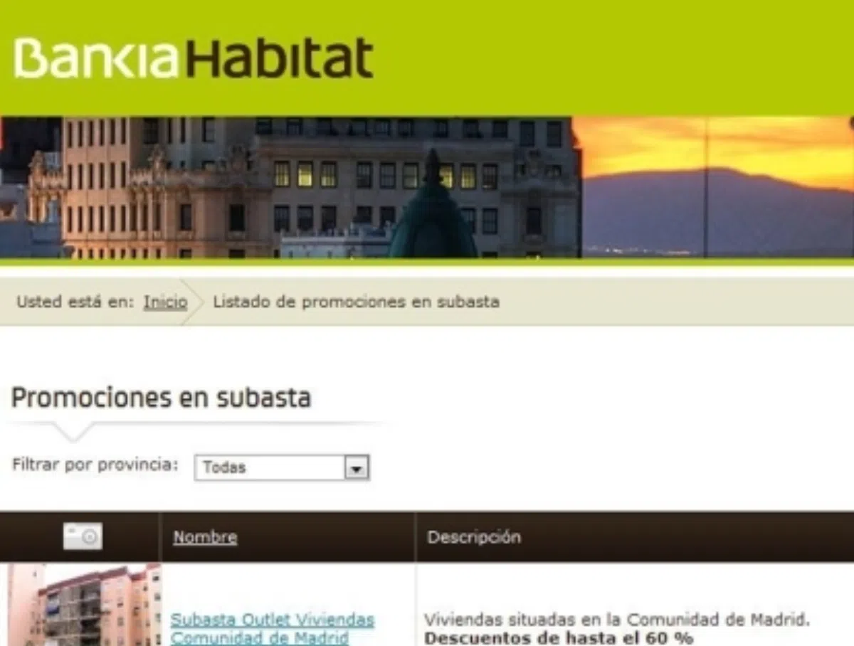 Bankia запускает аутлет-аукцион недвижимости