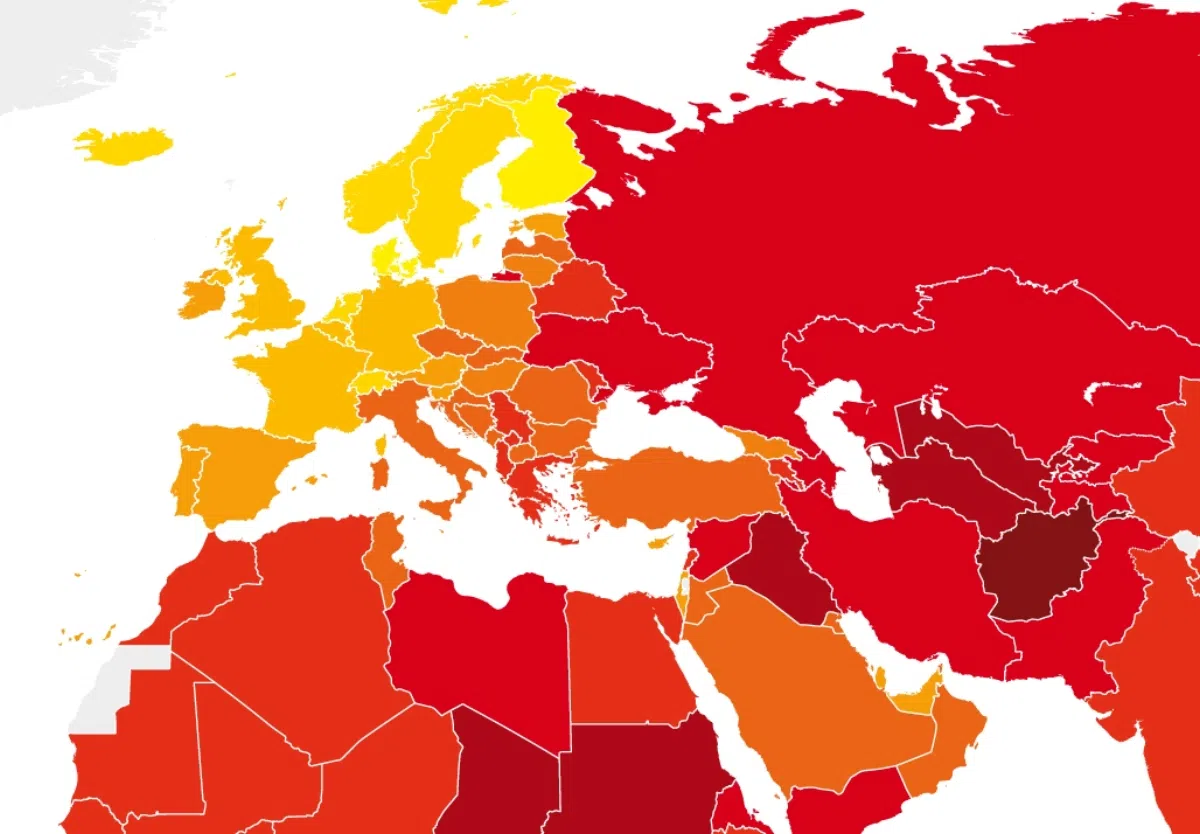 В рейтинге восприятия коррупции Испания заняла 30-е место, Россия – 133-е